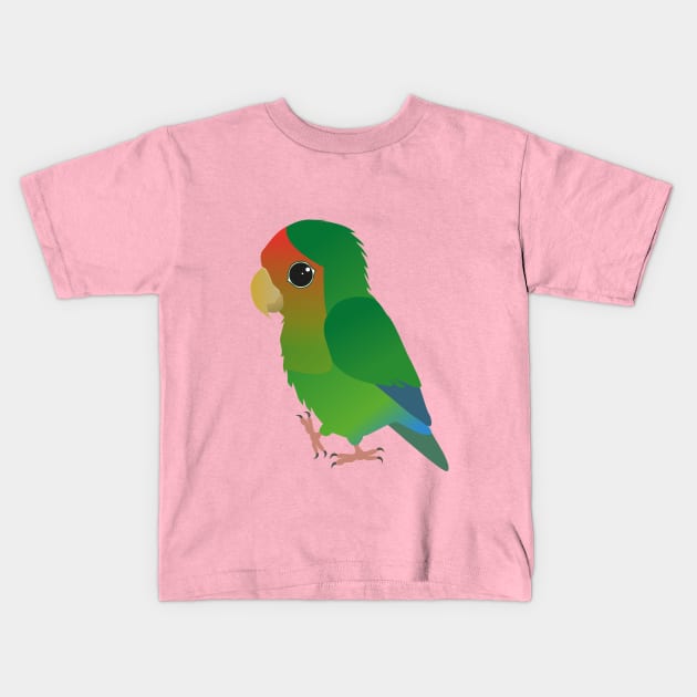 Cute peach faced lovebird Kids T-Shirt by Bwiselizzy